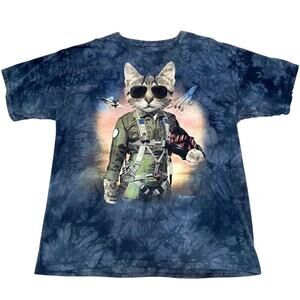 The Mountain Tom Cat Top Gun Pilot Tie Dye T-Shirt, Size M, EUC